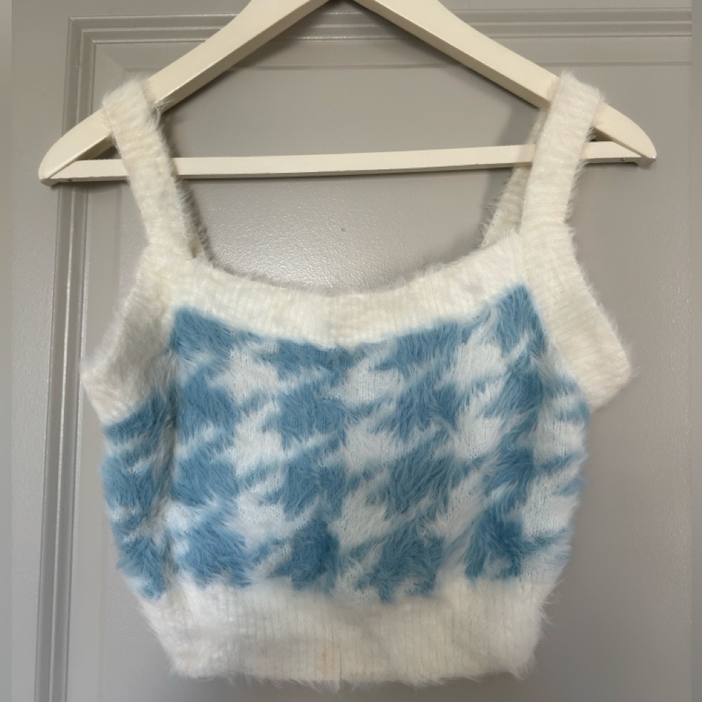 Cute fuzzy crop top